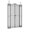 vidaXL Gartentor Schwarz 121x8x200 cm Schmiedeeisen