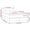 vidaXL Boxspringbett mit Matratze & LED Rosa 120x190 cm Samt