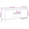 vidaXL TV-Schrank mit Metallbeinen Betongrau 103,5x35x50 cm