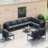 vidaXL Garten-Sofa-Set 10 pcs Anthrazit Stahl