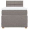 vidaXL Boxspringbett mit Matratze Taupe 90x190 cm Stoff