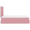 vidaXL Ottoman-Bett mit Matratzen & LEDs Rosa 120x190 cm Samt