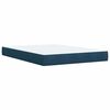 vidaXL Boxspringbett mit Matratze Blau 140x200 cm Samt