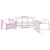 vidaXL 3-tlg. Sofagarnitur mit Kissen Creme Stoff