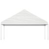 vidaXL Pavillon mit Dach Weiß 6,69x5,88x3,75 m Polyethylen