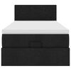 vidaXL Ottoman-Bett mit Matratze Schwarz 90x190 cm Stoff