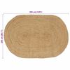 vidaXL Bereichsteppiche Oval Natur 205 x 305 cm Jute