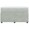 vidaXL Boxspringbett mit Matratze Hellgrau 120x190 cm Samt