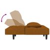 vidaXL Schlafsofa 2-Sitzer mit 2 Kissen & Hocker Braun Samt