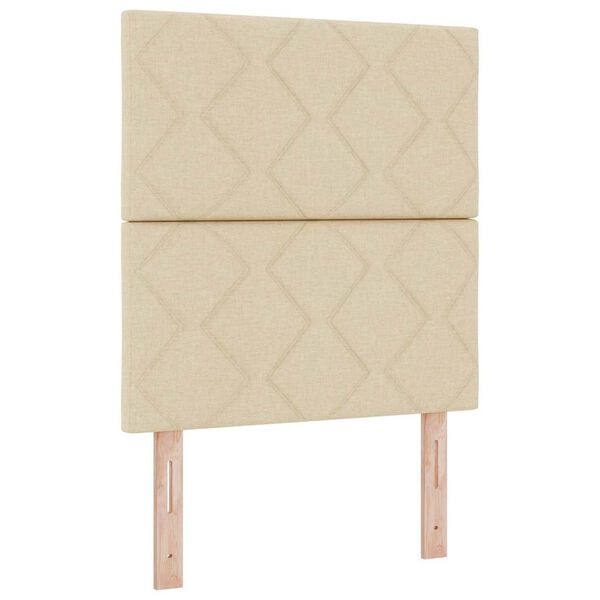 vidaXL Kopfteil mit Kopfteil Creme 80 cm Kunstleder