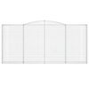 vidaXL Gabionen mit Hochbogen 9 Stk. 400x30x180/200cm Verzinktes Eisen
