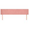 vidaXL Kopfteil mit Ohren Rosa 183x16x78/88 cm Samt