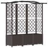 vidaXL Hochbeet mit Rankgitter und Dach Braun 163 x 40 x 138 cm PP