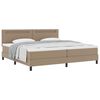 vidaXL Boxspringbett mit Matratze Cappuccino 200 x 200 cm Kunstleder