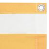 vidaXL Balkon-Sichtschutz Wei&szlig; und Gelb 90x600 cm Oxford-Gewebe