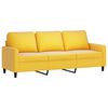 vidaXL 4-tlg. Sofagarnitur mit Kissen Gelb Samt