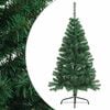 vidaXL K&uuml;nstlicher Halb-Weihnachtsbaum mit St&auml;nder Gr&uuml;n 120 cm PVC
