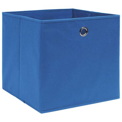 vidaXL Aufbewahrungsboxen 10 Stk. Blau 32x32x32 cm Stoff