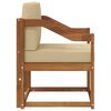 vidaXL Outdoor-Sofa Massives Akazienholz und Polyester Natur