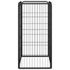 vidaXL 4-tlg. Hundelaufstall Schwarz 50x100cm Stahl Pulverbeschichtung