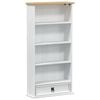 vidaXL CD-Regal Wei&szlig; 52 x 17.5 x 103 cm Massives Kiefernholz