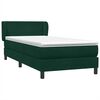 vidaXL Boxspringbett mit Matratze Dunkelgr&uuml;n 80x220 cm Samt