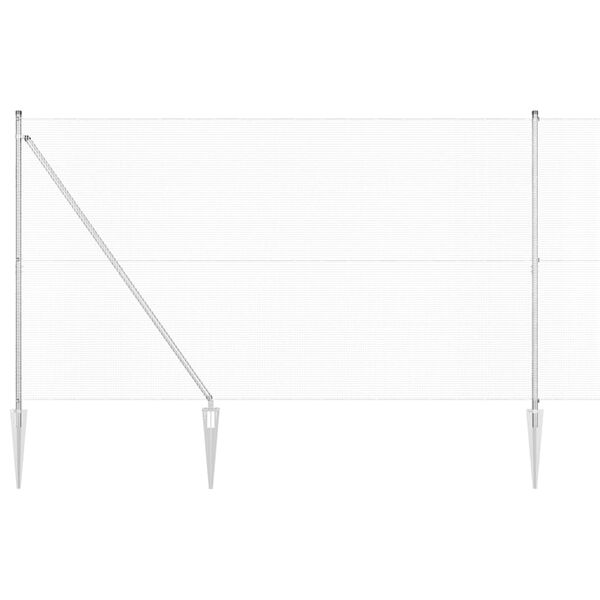 vidaXL Zaunpfosten Silber 50 x 1,5 m (12 x 12 mm Maschen) Stahl