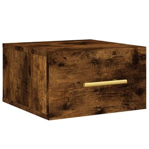 vidaXL Wand-Nachttisch R&auml;uchereiche 35x35x20 cm