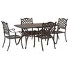 vidaXL Garten Essgruppe 5 stk. Bronze Aluminium