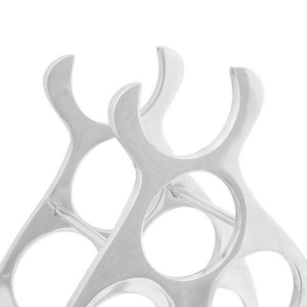 vidaXL Weinregal Silber 32 x 14 x 37,5 cm Aluminium