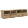 vidaXL TV-Wandregale 2 stk. Artisan-Eiche Holzwerkstoff