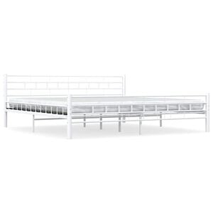 vidaXL Bettgestell Wei&szlig; Metall 200&times;200 cm