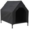 vidaXL Haustierhaus Schwarz 110 x 75 x 90 cm Stahl