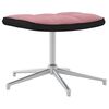 vidaXL Relaxsessel mit Hocker Rosa Samt und PVC