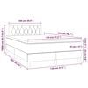 vidaXL Boxspringbett mit Matratze Dunkelblau 120x200 cm Samt