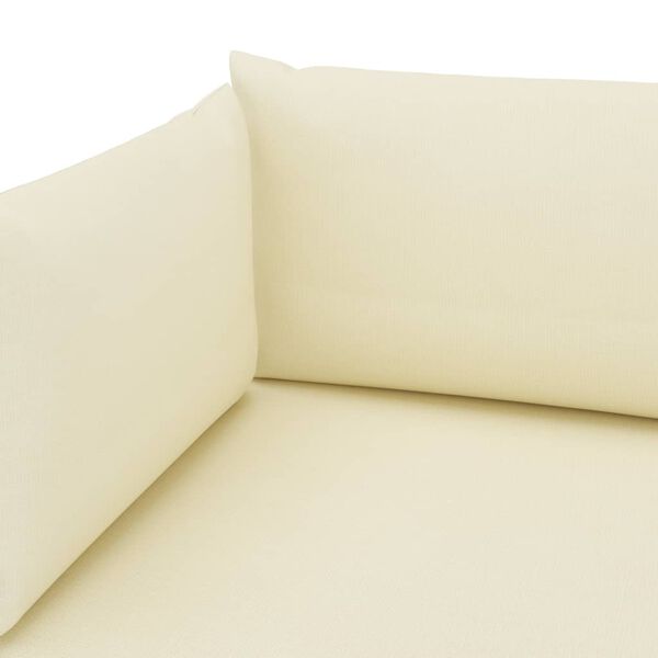 vidaXL Palettensofa-Auflagen 3 Stk. Creme Stoff