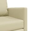vidaXL Bodensofa mit Schlaffunktion Creme 112x174x55 cm Kunstleder