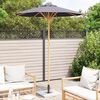 vidaXL Gartenparasol Dunkelgrau 180 x 180 x 230 cm Bambus