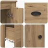 vidaXL Highboard mit Schubladen 3 pcs Artisan-Eiche Holzwerkstoff