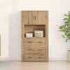 vidaXL Highboard Artisan-Eiche 80 x 33 x 150 cm Holzwerkstoff