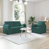 vidaXL Sofa 2 pcs Dunkelgr&uuml;n 158 x 78 x 80 cm Stoff