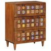 vidaXL Sideboard Walnuss 60 x 33 x 75 cm Massivholz Mango