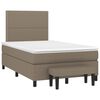 vidaXL Boxspringbett mit Matratze Taupe 120x190 cm Stoff