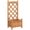 vidaXL Pflanzk&uuml;bel mit Spalier Braun 40x30x90 cm Massivholz Tanne