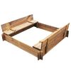 vidaXL Sandkasten Holz Impr&auml;gniert Quadratisch