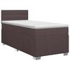 vidaXL Boxspringbett mit Matratze Dunkelbraun 90 x 200 cm Stoff