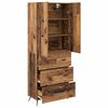 vidaXL Highboard Wandmontiert Altholz 69,5 x 34 x 180 cm Holzwerkstoff