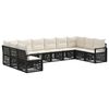 vidaXL Gartensofa-set 10 stk. 10-Sitzer Schwarz Poly-Rattan