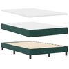 vidaXL Boxspringbett mit Matratze Dunkelgr&uuml;n 120 x 190 cm Samt