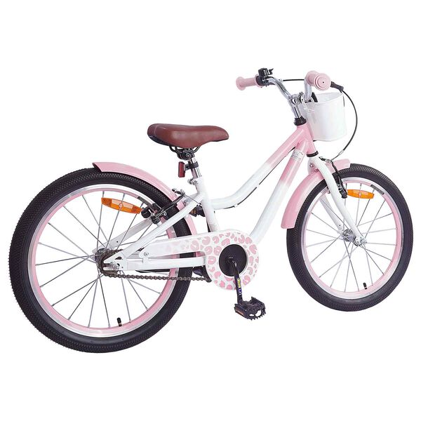 vidaXL Kinderfahrrad 18 Zoll f&uuml;r 5-7 Jahre alt Hellrosa